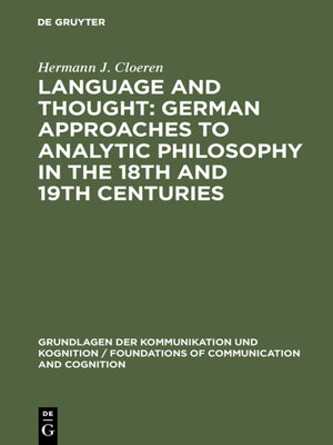 cover image of Language and Thought